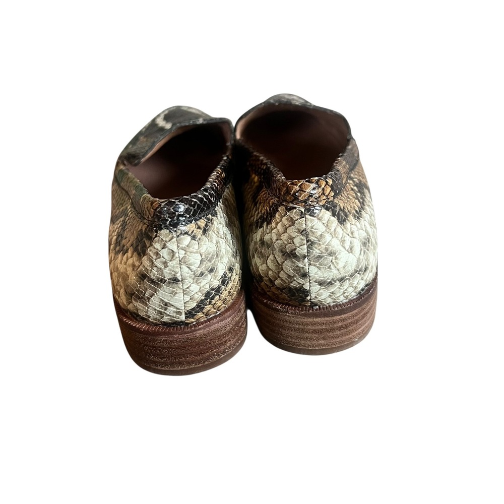 Madewell Frances Loafers Snakeskin Embossed Leather Pointed Toe Flats AA177 8.5 - Picture 3 of 9